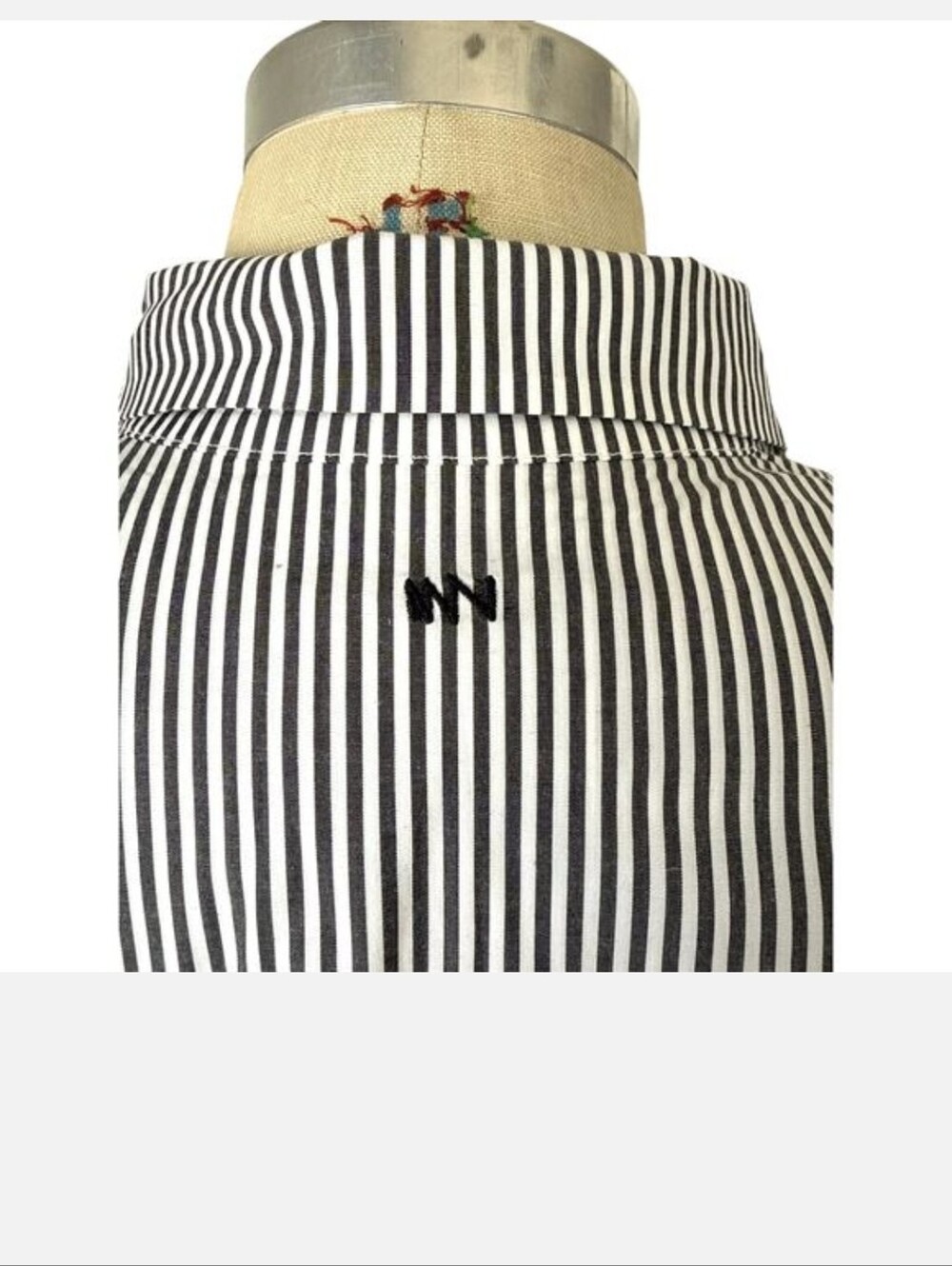 Misha Nonoo Husband Shirt Black & White Stripe Silver Studs Large Meghan Markle - Picture 5 of 10
